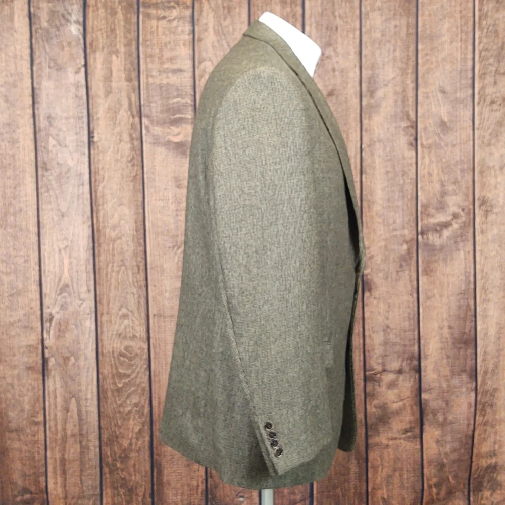 2 Button Light Brown Tweed Single Vent Blazer Excellent Condition